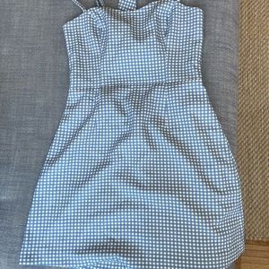 French Connection Gingham Tie Back Sleeveless Minidress